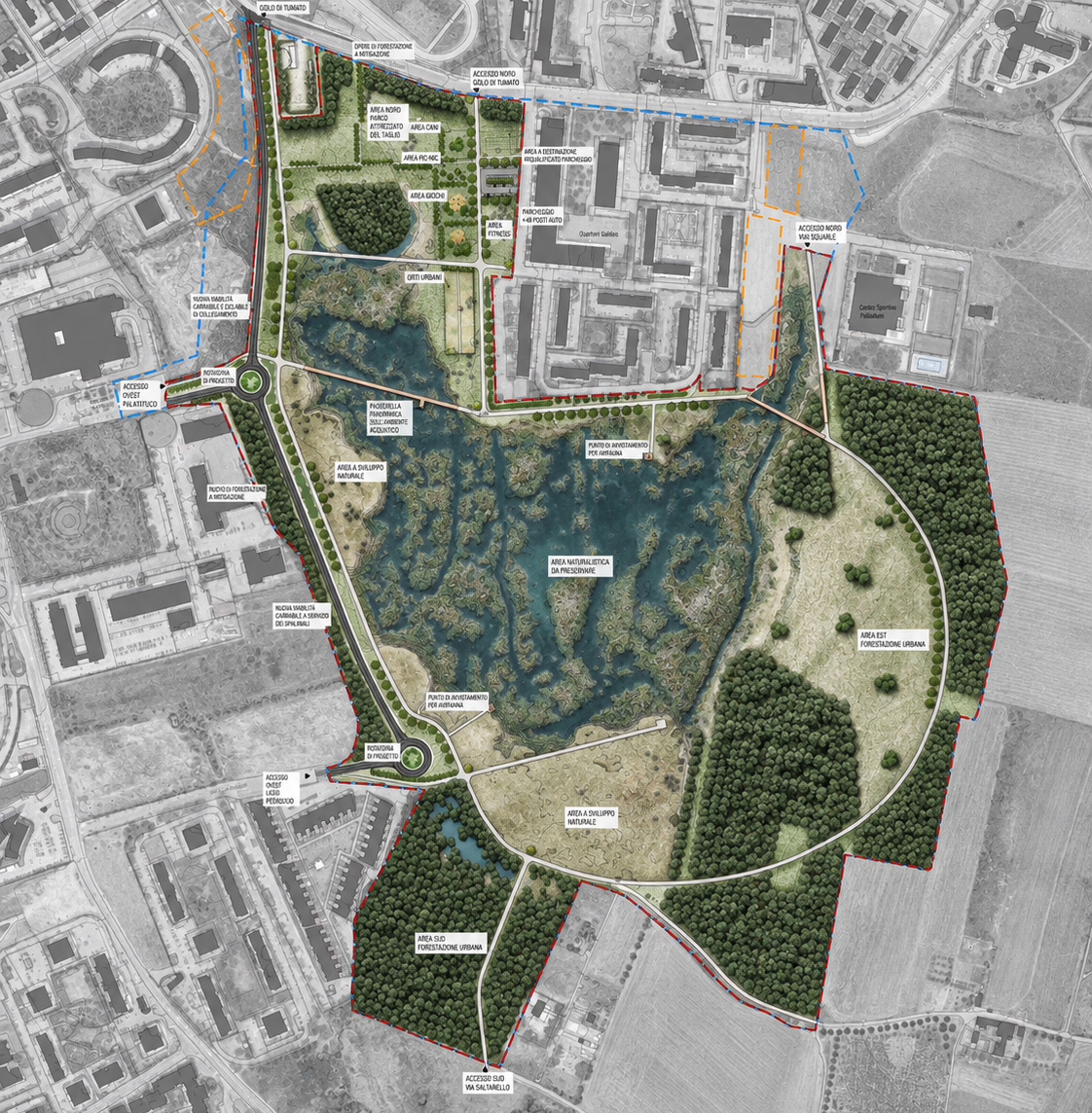 Planimetria generale del Parco alla Salinella