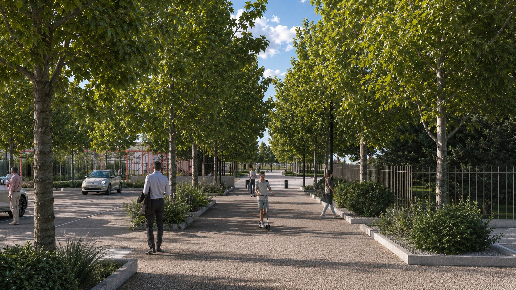 Boulevard ciclopedonale alberato di Piazza Giovanni XXIII