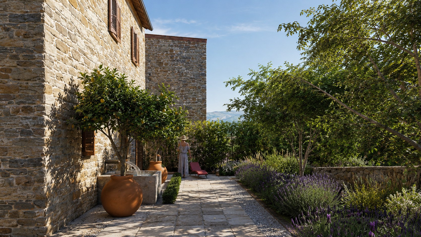 Giardino della cantina agricola Podere Sotto il Noce