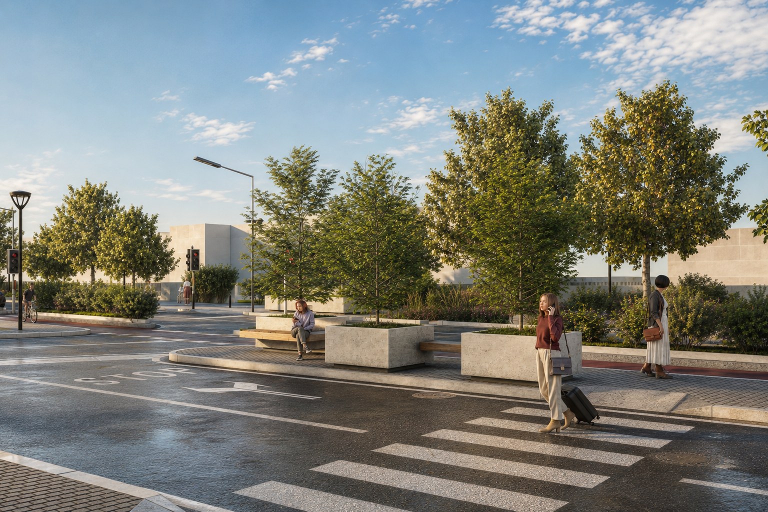 Attraversamento e nuova piazza di quartiere